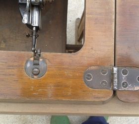 singer sewing machine, painted furniture, repurposing upcycling, The hinges were okay