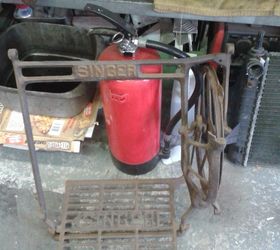 singer sewing machine, painted furniture, repurposing upcycling, The stand was very rusted and unsteady