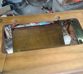 singer sewing machine, painted furniture, repurposing upcycling, It cleaned up well after sanding and varnish