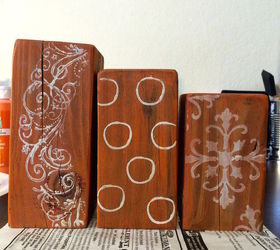 4 x 4 pumpkins with stamped designs, crafts, seasonal holiday decor
