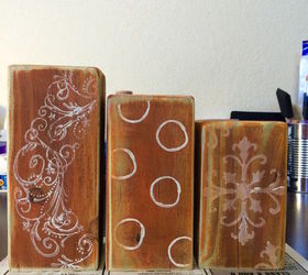 4 x 4 pumpkins with stamped designs, crafts, seasonal holiday decor