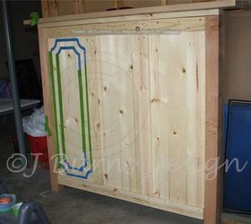 diy restoration hardware inspired queen bed, bedroom ideas, diy, how to, painted furniture, repurposing upcycling, woodworking projects