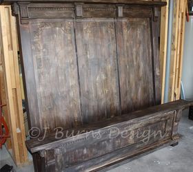 diy restoration hardware inspired queen bed, bedroom ideas, diy, how to, painted furniture, repurposing upcycling, woodworking projects