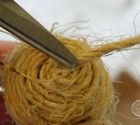 how to make beachy twine covered shower curtain rings, bathroom ideas, crafts, home decor, how to, small bathroom ideas