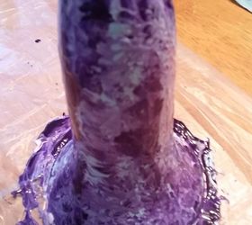 pretty in purple spitchallenge, crafts, After removing plastic bag
