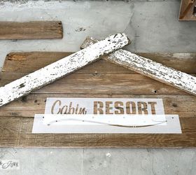 light up a cozy fall fireplace with an illuminated cabin resort sign, crafts, fireplaces mantels, living room ideas, repurposing upcycling, seasonal holiday decor, woodworking projects