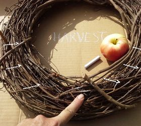 harvest apples on a shelf wreath, crafts, seasonal holiday decor, shelving ideas, wreaths