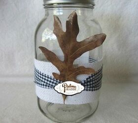 nature inspired decorated jars for fall, crafts, seasonal holiday decor