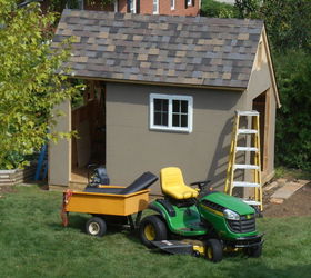 the cutest potting shed ever, diy, gardening, home improvement, outdoor living, woodworking projects, Roof is on and painted plywood for protection