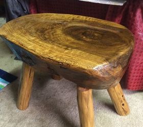 knotted chunk of free wood into log stool, diy, woodworking projects