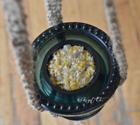 simple vintage glass insulator bird feeder for fall, crafts, gardening, how to, pets animals