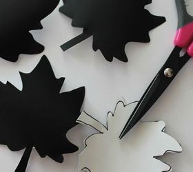 make your own stenciled leaf jars, chalk paint, crafts, how to, seasonal holiday decor