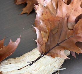 easy real oak leaf wreath, crafts, seasonal holiday decor, wreaths