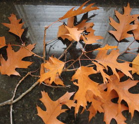 diy pottery barn knock off candle with leaves, crafts, seasonal holiday decor