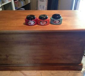 bright and colorful toybox created with safe and non toxic products, painted furniture