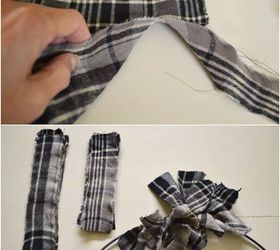 super easy plaid wreath for fall, crafts, seasonal holiday decor, wreaths