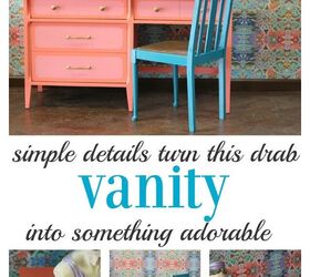 diy furniture upcycle a dresser vanity, painted furniture