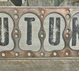an industrial fall sign from a repurposed barn find, crafts, repurposing upcycling, seasonal holiday decor
