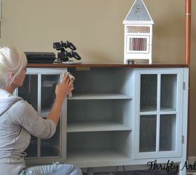 big box store furniture makeover matching media cabinets with paint, chalk paint, painted furniture
