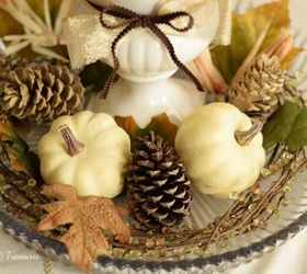 fall centerpiece, crafts, repurposing upcycling, seasonal holiday decor