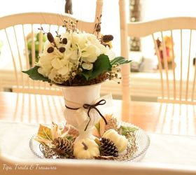 fall centerpiece, crafts, repurposing upcycling, seasonal holiday decor