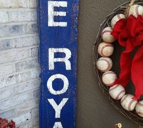 baseball themed front porch decor for fall, curb appeal, porches, seasonal holiday decor