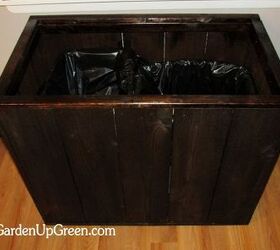 diy trash box, cleaning tips, diy, woodworking projects