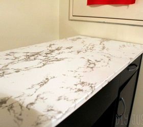 how we knocked off a 699 marble desk for 80 secret ingredient, diy, home office, painted furniture, repurposing upcycling