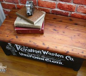 thrifted antique cedar chest meets industrial chic, painted furniture, repurposing upcycling