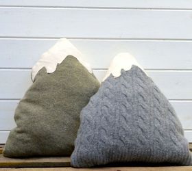 upcycle your old sweaters into some cute mountain pillows, crafts, repurposing upcycling