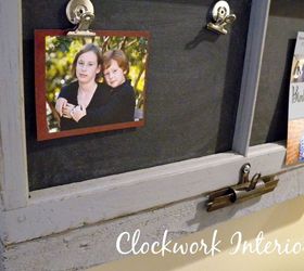 transforming an old window frame into a magnetic chalkboard, chalkboard paint, crafts, repurposing upcycling