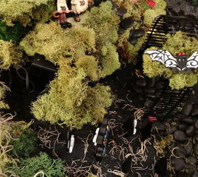 halloween miniature garden, gardening, halloween decorations, repurposing upcycling, seasonal holiday decor