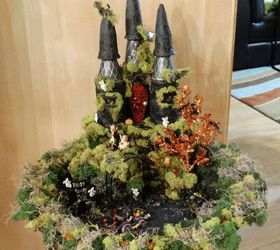 halloween miniature garden, gardening, halloween decorations, repurposing upcycling, seasonal holiday decor