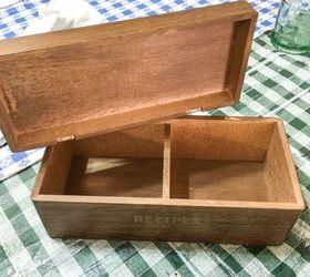 thrift store recipe box made new spitchallenge firstspitproject, crafts