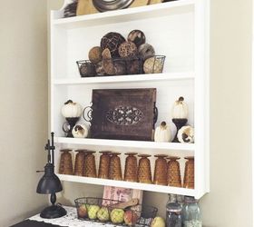 diy vintage inspired plate rack 30dayflip, diy, how to, kitchen design, painted furniture, shelving ideas, wall decor