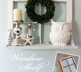 window shelf, repurposing upcycling, shelving ideas, wall decor