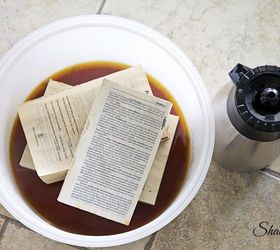 diy how to make new books look old, crafts, how to
