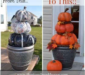 cheap easy diy outdoor pumpkins, crafts, seasonal holiday decor