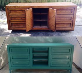 spray it pretty a thomasville steal in teal, painted furniture