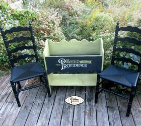 planter with antique typography, container gardening, painted furniture, repurposing upcycling