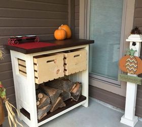 diy firewood and kindling storage, diy, outdoor furniture, rustic furniture, seasonal holiday decor, storage ideas, woodworking projects