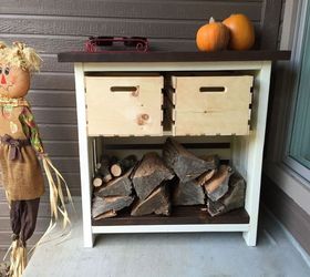 diy firewood and kindling storage, diy, outdoor furniture, rustic furniture, seasonal holiday decor, storage ideas, woodworking projects