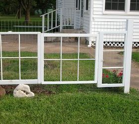 recycled window fence, curb appeal, fences, outdoor living, repurposing upcycling