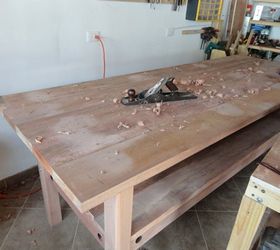 workshop bench, diy, tools, woodworking projects