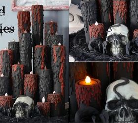 blood candles, crafts, halloween decorations, seasonal holiday decor