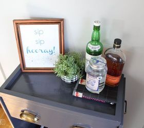 ikea rast hack from dresser to bar cart, painted furniture, repurposing upcycling