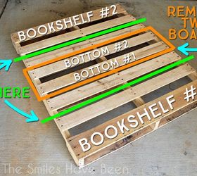 how to make install pallet bookshelves with knobs on the front, diy, how to, pallet, repurposing upcycling, shelving ideas, woodworking projects