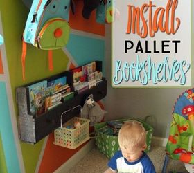 how to make install pallet bookshelves with knobs on the front, diy, how to, pallet, repurposing upcycling, shelving ideas, woodworking projects