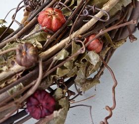 super easy grapevine fall wreath, crafts, seasonal holiday decor, wreaths