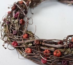 super easy grapevine fall wreath, crafts, seasonal holiday decor, wreaths